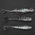 thumbnail image 4 of 3 uds Jig Head señuelo suave cebo de pesca Artificial de bajura y señuelo para barco (negro), 4 of 9