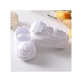 thumbnail image 3 of Baby Baptism Shoes And Headband Set Soft Sole Floral Flats And Hair Band 2 Piece Set For Infant Baby Girls, 3 of 4