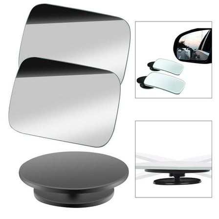 2pcs Car Rearview Mirrors Rectangle Blind Spot Mirror HD Frameless Rear View Wide-angle Auxiliary Mirrors Accessories