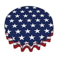 thumbnail image 2 of Aodebiao Patriotic Star Pattern Round Tablecloth Spill-Resistant Wrinkle-Resistant Polyester Fabric for Kitchen Dining Party Decor Independence Day Celebration Picnic Events, 2 of 6