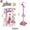 Red, variant on Microphone with Stand for Kids, Kid Karaoke Machine for Girls, Adjustable Standing Kid Karaoke Machine with Light, Detachable Kids Microphones for Singing, Kids Microphones for Singing