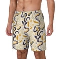 thumbnail image 2 of Balery Snake And Floral Mens Swim Trunks Swim Shorts for Men Quick Dry Inseam Beach Shorts with Compression Liner Pocket-XX-Large, 2 of 9