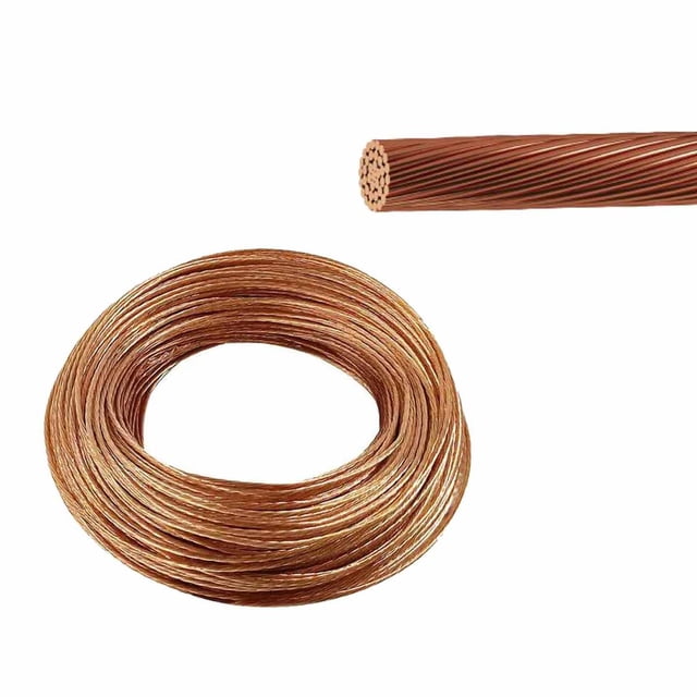 Rollo de 10M Cable de Cobre Desnudo Argos Calibre 8 AWG 19 Hilos dorado