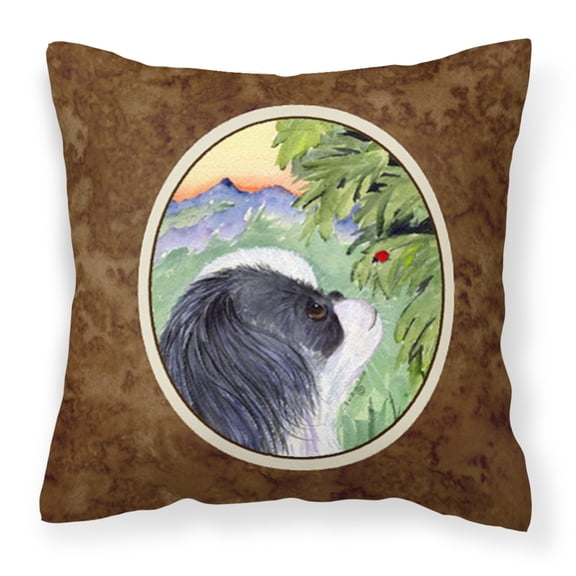 Carolines Treasures SS8259PW1414 Japanese Chin Fabric Decorative Pillow, 14Hx14W, multicolor