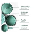thumbnail image 2 of Batería De Cocina Cinsa  Clasica De Peltre Verde Jade 13 Piezas, 2 of 4