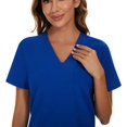 thumbnail image 2 of Ensemble de Blouses Médicales pour Femmes - Haut à Col en V Extensible et Pantalon Jogger avec 8 Poches, 2 of 6