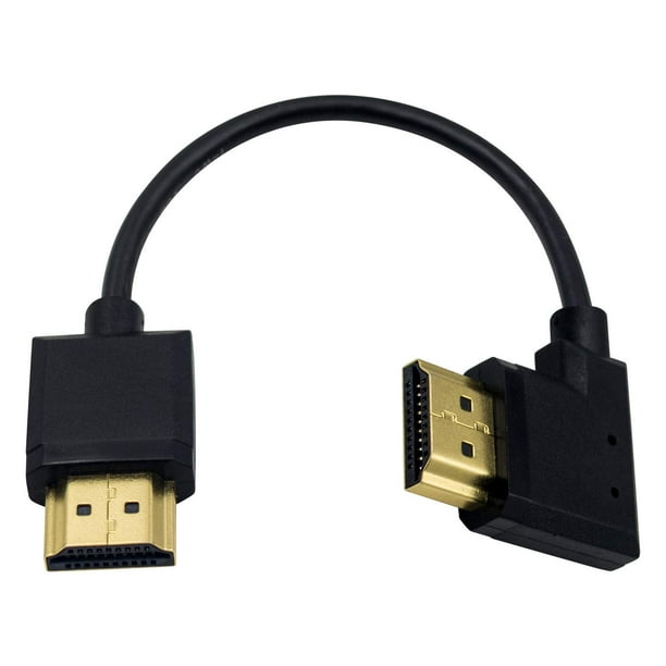 Duttek 4K HDMI Câble, HDMI à HDMI Câble, Extrêmement Mince Droite Ang HDMI  Mâle à Mâle Rallonge Câble pour 3D et 4K 
