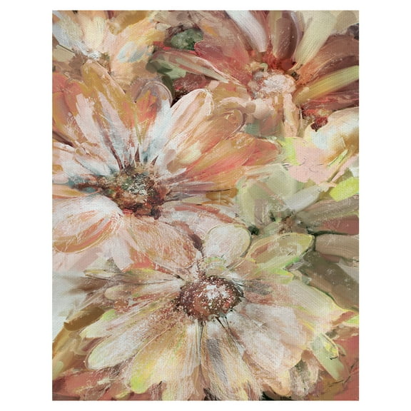 Masterpiece Art Gallery Precious Daisies Pink By Studio Arts Canvas Art Print 22" x 28"