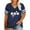 Dark Blue, variant on KimSoong Plus Size Sunflower Shirts for Women Cute Dandelion Graphics T-shirt Summer Women Short Sleeve Inspirational Tee Tops