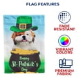thumbnail image 5 of America Forever Happy St Patricks Day House Flag Dogs Pot of Gold 28 x 40 Inch Leprechaun Luck of the Irish Double Sided Outdoor Yard Cute Lucky Pup Clover Shamrock St Patricks Day Decorations, 5 of 5