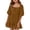 #A01-Brown, variant on Girls Summer Dresss 7-8 Tie Backless A-Line Lantern Sleeve Tshirt Dresses Cute Ruffle Square Neck Casual Sundresses for 4-14t Kids,Army Green,12-13Years