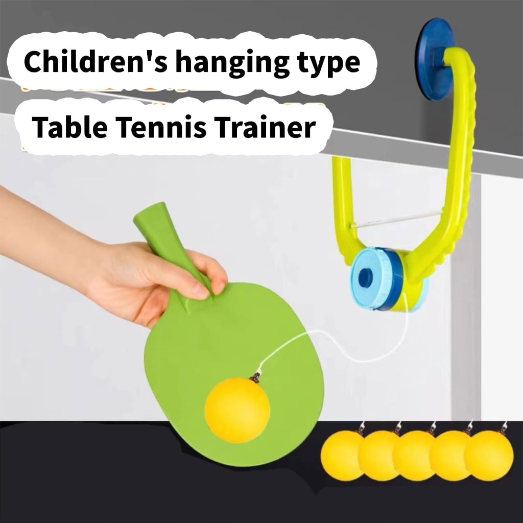 Oasiva Door PingPong Game with Racket and Balls Hanging Table Tennis Trainer for Indoor