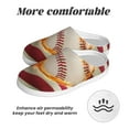 thumbnail image 6 of Fotbe Baseball Ball With Flag Pattern Women's Fuzzy Curly Fur Memory Foam Loafer Slippers Indoor Outdoor Slippers Winter Home Shoes-44/45, 6 of 7