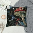 thumbnail image 2 of FUMJ Mushroom Dragonfly Butterfly Throw Pillow Covers Soft Square Cushion Pillowcase for Sofa Couch Home Decor, 2 of 5