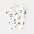 thumbnail image 2 of Utoimkio Baby Onesies Unisex Cotton Linen Romper Cute Print Long Sleeve Jumpsuit Summer Overall Clothes, 2 of 3