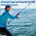 thumbnail image 7 of Dr.Fish Spinning Fishing Pole for Surf Fishing, Hard Power, Extra Fast, 3 Section Carbon Fiber Stainless Steel Guide EVA Grip Surf Casting Saltwater Fishing Rod Beach Trolling, 7 of 7
