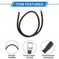 thumbnail image 4 of 1 Pc Battery Inverter Cable 6 AWG Gauge 2.5FT 5/16" Lug Battery Cable Universal for Car Vehicle Boat RV Solar Tinned Copper Black, 4 of 7