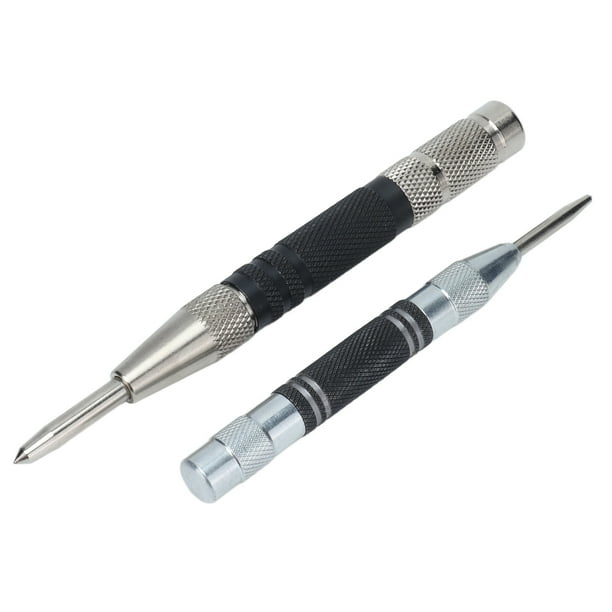 Punzón Central, Punzón Central Moleteado De Acero Inoxidable, Tensión Ajustable, 2 Piezas Para Madera, Metal Y Vidrio