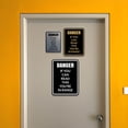 thumbnail image 6 of Signs ByLITA Portrait Round Danger If You Can Read this You're In Range Door or Wall Sign Easy Installation | Health And Safety | Building And Danger Sign (Black /Gold) - Small, 6 of 9