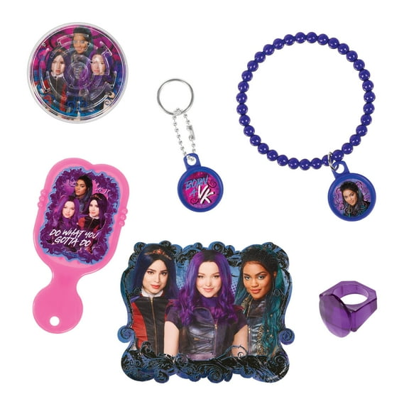 Amscan Disney Descendants Evie/Mal/Uma Mega Mix Party Favour Pack, Purple/Pink, 48-pk
