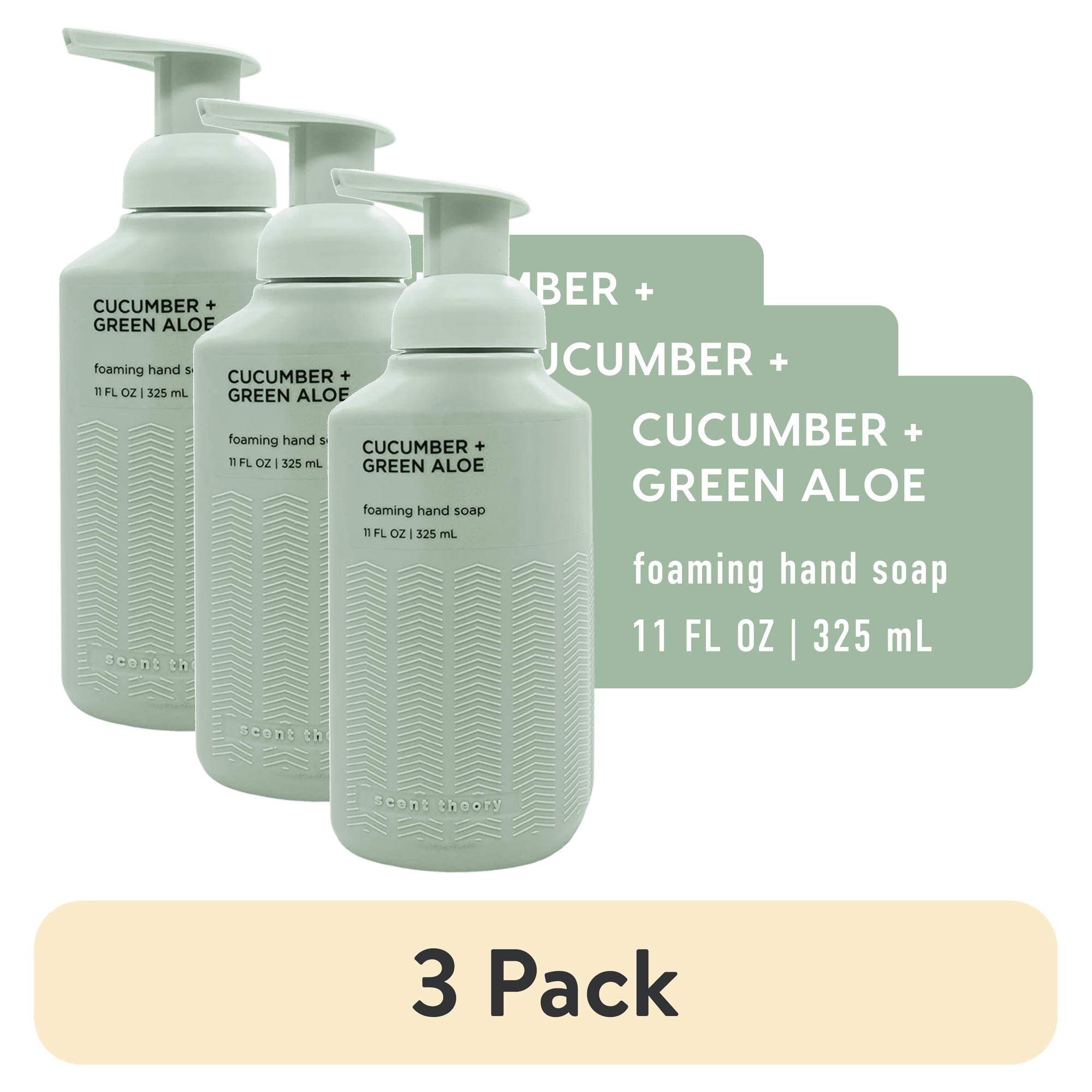 (3 pack) Scent Theory Foaming Hand Soap, Cucumber and Green Aloe, 11 fl oz