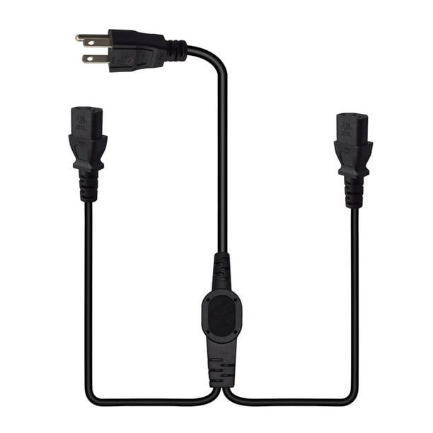 Cable de alimentación CUTICAT 5-15P a 2x IEC320 C13 200cm Universal impermeable