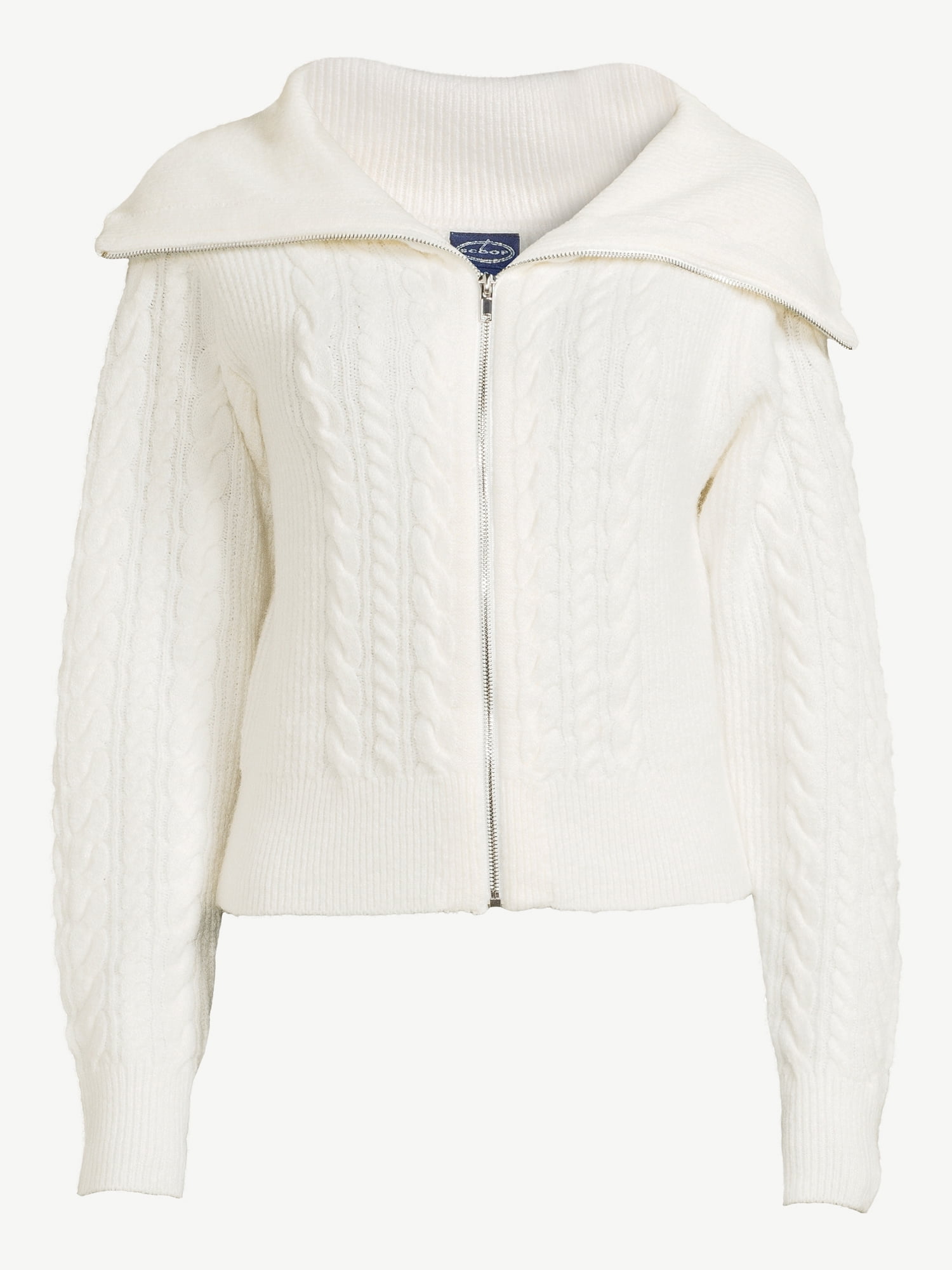 Womens knit zip hotsell up sweaters