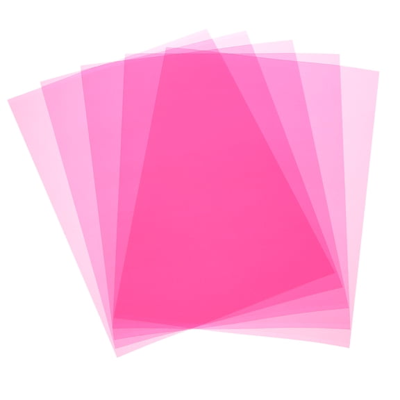 5 Pcs Color Correction Gel Light Filter Transparent Film 11.7 x 8.3 Inch, Pink