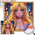thumbnail image 1 of ZQS3588-AB Diamante AB parcial Diamante Serie personajes Sailor Moon Diamante resina 40 * 40 CM Tamaño del lienzo 45 * 45 cm, 1 of 9