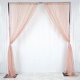 thumbnail image 3 of BalsaCircle 10 feet x 10 feet Sheer Voile Backdrop Drapes Curtains 2 Panels 5x10 feet Wedding Party Dusty Rose, 3 of 8