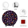 thumbnail image 4 of Gaeub Halloween Print Ceramic Plate,Dinner Plates,Bone China Decorative Plates with Display Stand,Art Ceramic Ornaments for Wall Hanging Decoration-8in, 4 of 6