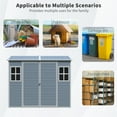 thumbnail image 3 of Durable Outdoor Storage Shed 8x4 ft with Double Doors, Two Windows, and Floor, Perfect for Organizing Tools in Yard, Lawn, or Patio, 3 of 8