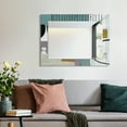 thumbnail image 3 of Empire Art Direct Introductions Rectangular Beveled Mirror on Free Floating Printed Tempered Art Glass - Clear - 40" x 30", 3 of 9