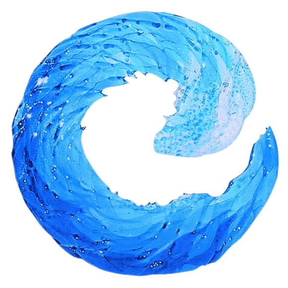 MesaSe Wave Ornaments Crafts Acrylic Sculptures Miniature Model Gifts Ocean Waves Lue Creative Simple Blue Gradient Decorations without stand