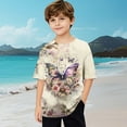 thumbnail image 4 of Virmaxy (3-14Years) Boys Girls Fashion Cute Printed Shirt Kids Baby Casual Short Sleeve Cotton Tops Summer Loose Casual Trendy Pullover Shirt Multicolor-7 5 Years, 4 of 9