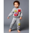 thumbnail image 5 of Disney Cars Lightning McQueen Toddler Boys’ Outfit Set - Two Piece Sweatshirt with Racing Graphics & Jogger Pants (4T), 5 of 5