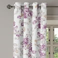 thumbnail image 3 of Ambesonne Floral Grommet Curtain, Classical Vibe Jungle Flower, 50"x60", Plum Pale Almond Green, 3 of 5
