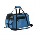 thumbnail image 1 of Bolsa para perros y gatos Bolsa para mascotas pequeña Bolsa de hombro transpirable Suave, liviana y cómoda Adecuada para camionetas, trenes y aviones (Azul, 43*23*29cm) JAMW Sencillez, 1 of 4