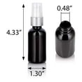 thumbnail image 1 of Black Glass Boston Round Bottle with Silver Treatment Pump (12 Pack), 1 of 3