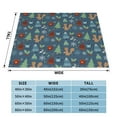 thumbnail image 3 of XMXT Throw Blanket, Christmas Squirrel Blue Doodle Machine Washable Blankets for Sofa, 60 x 50 inches, 3 of 9