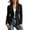 Black, variant on Women's Faux Suede Fringe Jacket Blazer Notched Lapel Open Front Long Sleeve Western Cowgirl Boho Casual Fall Winter Coat Cardigan Vintage 90s Black