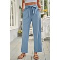 thumbnail image 1 of Pantalon Large à Taille Élastique Bleu Ciel pour Femmes, 1 of 9