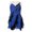 Blue, variant on Alvivi Kids Girls Sparkly Rhinestone Sleeveless Gymnastics Leotard Figure Roller Ice Skating Dress Black 8