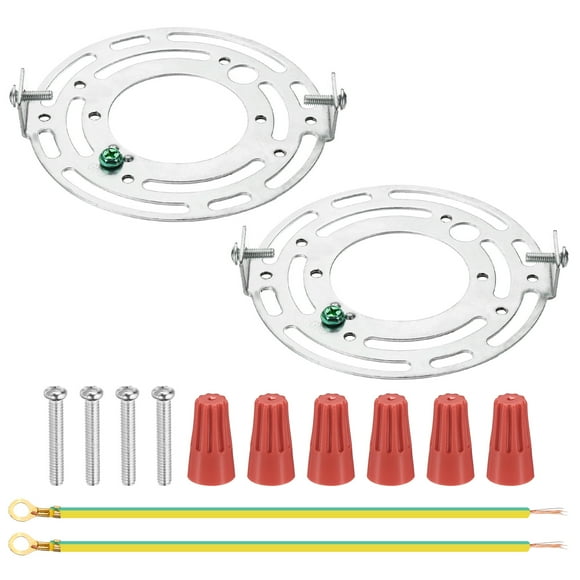 Uxcell 105mm (4.13") Universal Light Fixture Mounting Bracket Kit, Light Crossbar Round Ceiling Plate with Screw 2 Set
