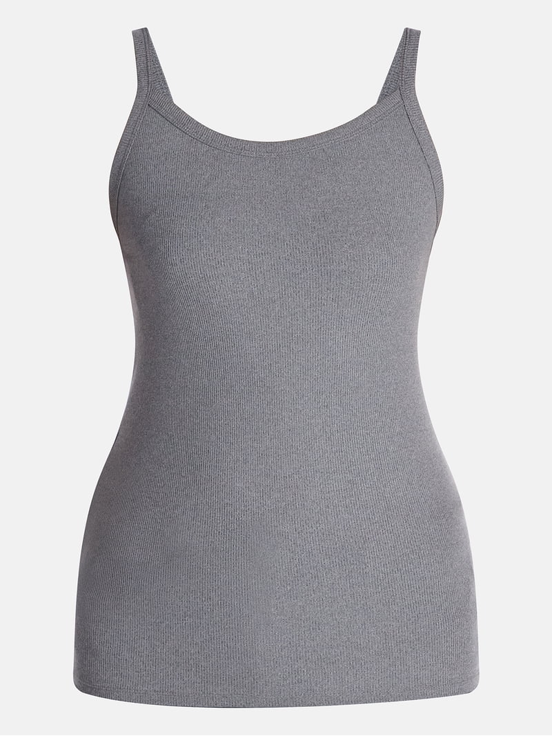No Boundaries Ribbed Cami Top, Women's Sleeveless Spaghetti Strap