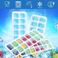 thumbnail image 3 of Paquete de bandejas de silicona para cubitos de hielo con tapas, sin BPA, flexibles, 56 moldes para cubitos de hielo, bandejas para cubitos de hielo de fácil liberación con tapas extraíbles sin derrames, aptas para lavavajillas, apilables y duraderas Ormromra LRWJ787-5, 3 of 6