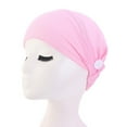 thumbnail image 1 of Pink Heardband 1 Pcs Solid Color Headband Anti Slip Buttons Head Doctor Kerchief Hat, 1 of 4