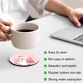 thumbnail image 3 of Pink Christmas Coasters Set of 4, Absorbent Coasters for Drinks, Snowman Snowflake Gifts Xmas Tree Coaster for Desk Coffee Table Protection, Home Decor House Warming Gifts 4", 3 of 8