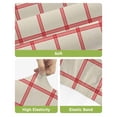 thumbnail image 4 of Yellow Buffalo Plaid Bar Stool Covers Set of 4, Red Lines Grid Pattern Vintage Stretch Washable Bar Chair Covers with Backs, Removable Pub Counter Height Chair Cover for Kitchen Dining Room Cafe, 4 of 7