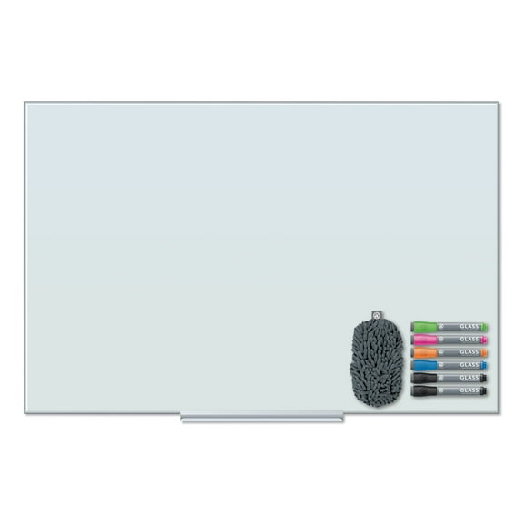 U Brands 3977U00-01 47 x 35 Floating Glass Dry Erase Board - White